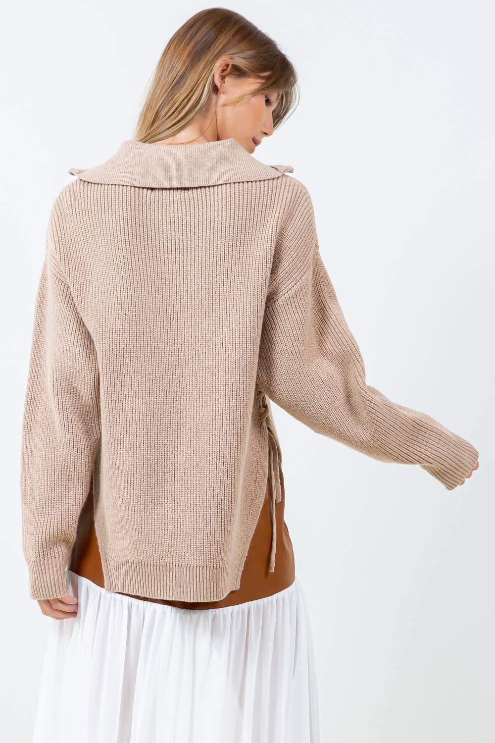 Dramatics Zip Up Sweater