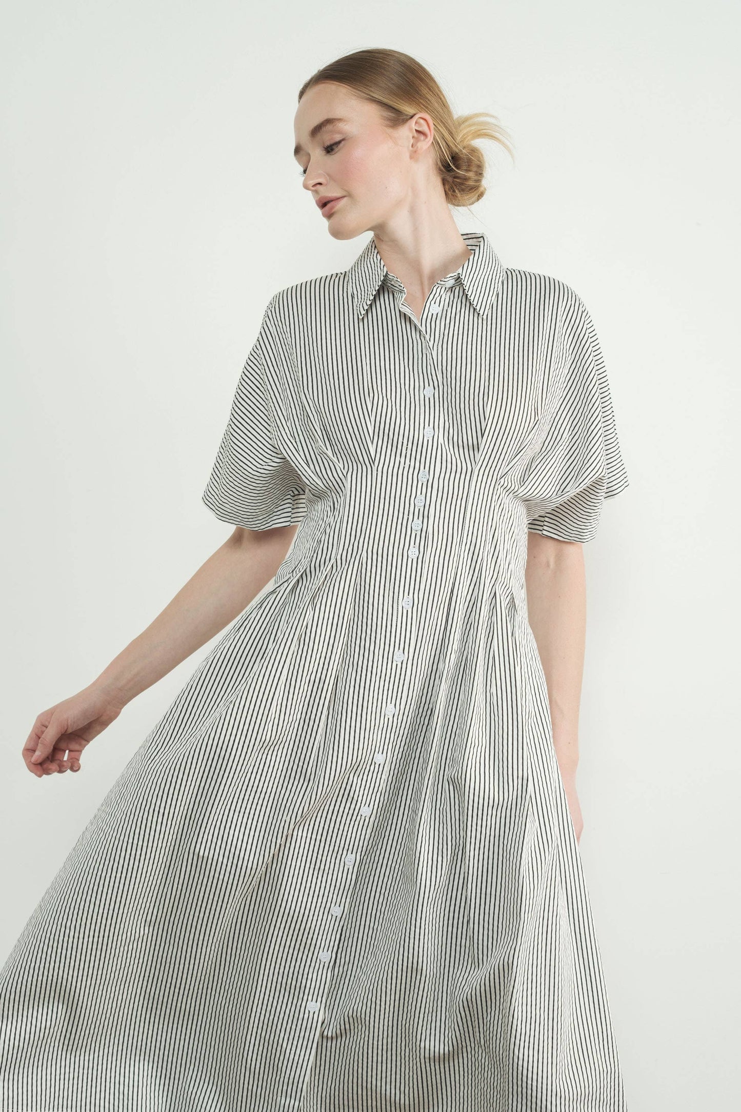 Peated Midi Dress