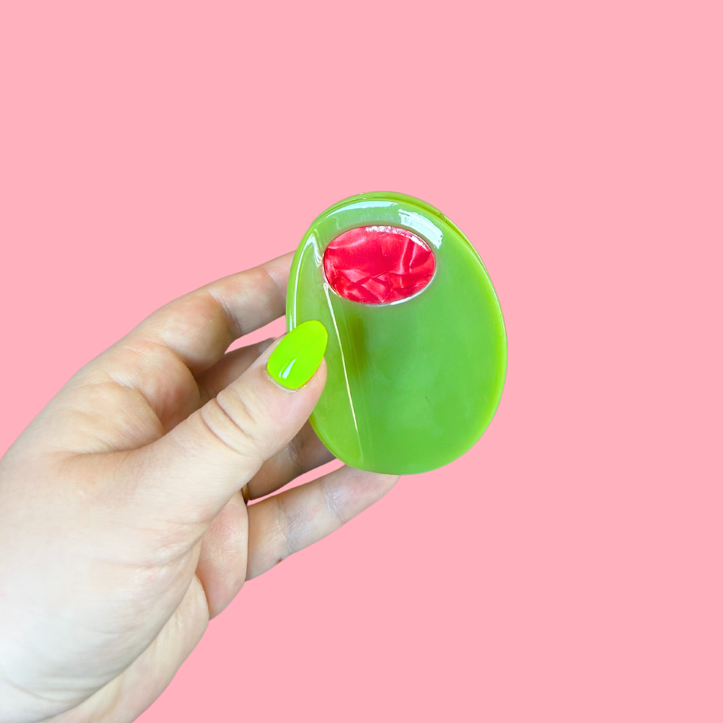 Jumbo Olive Hair Claw