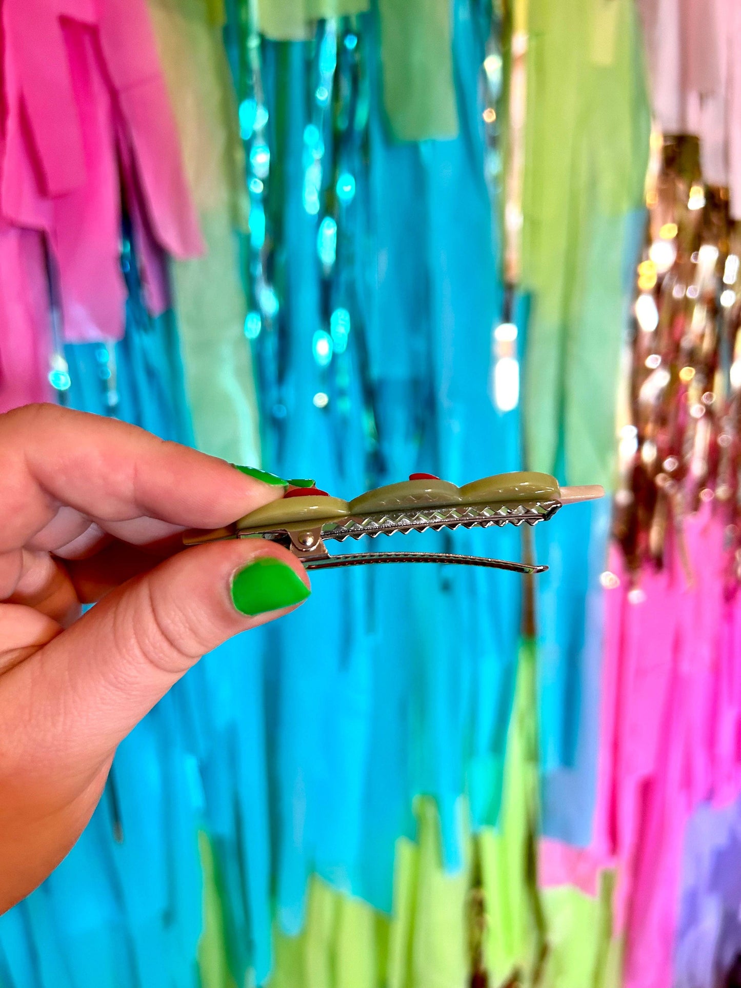 Olive Hair Clip Set