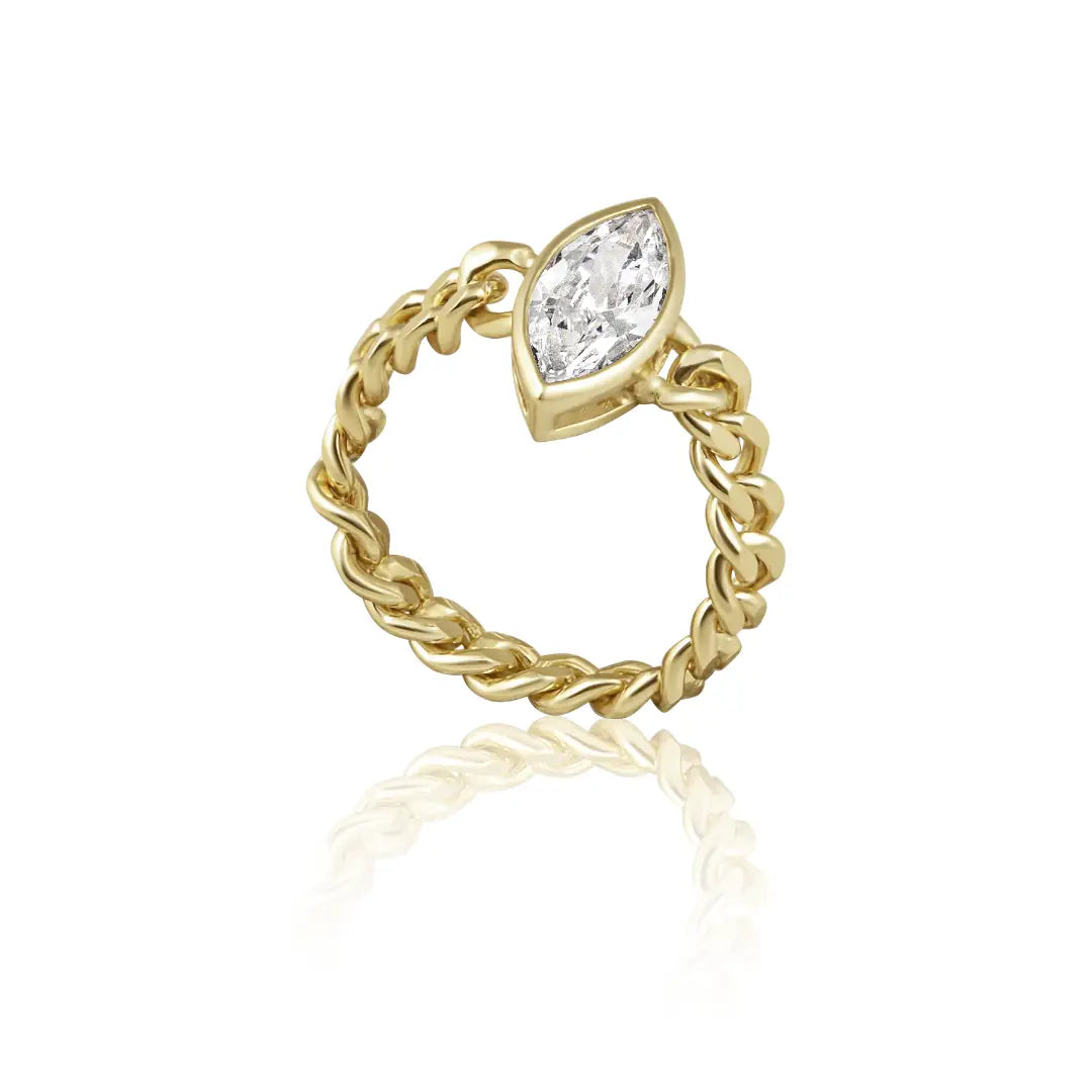 Bezel Chain Ring