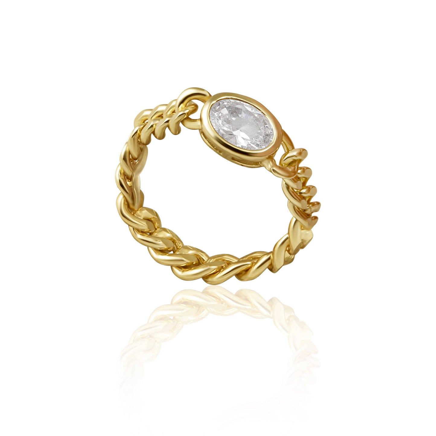 Bezel Chain Ring