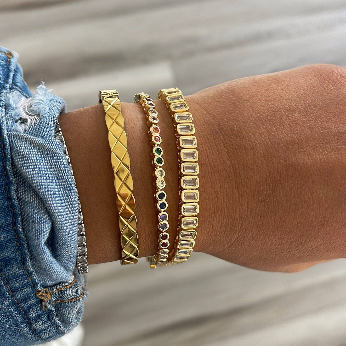 Rainbow Tennis Bracelet