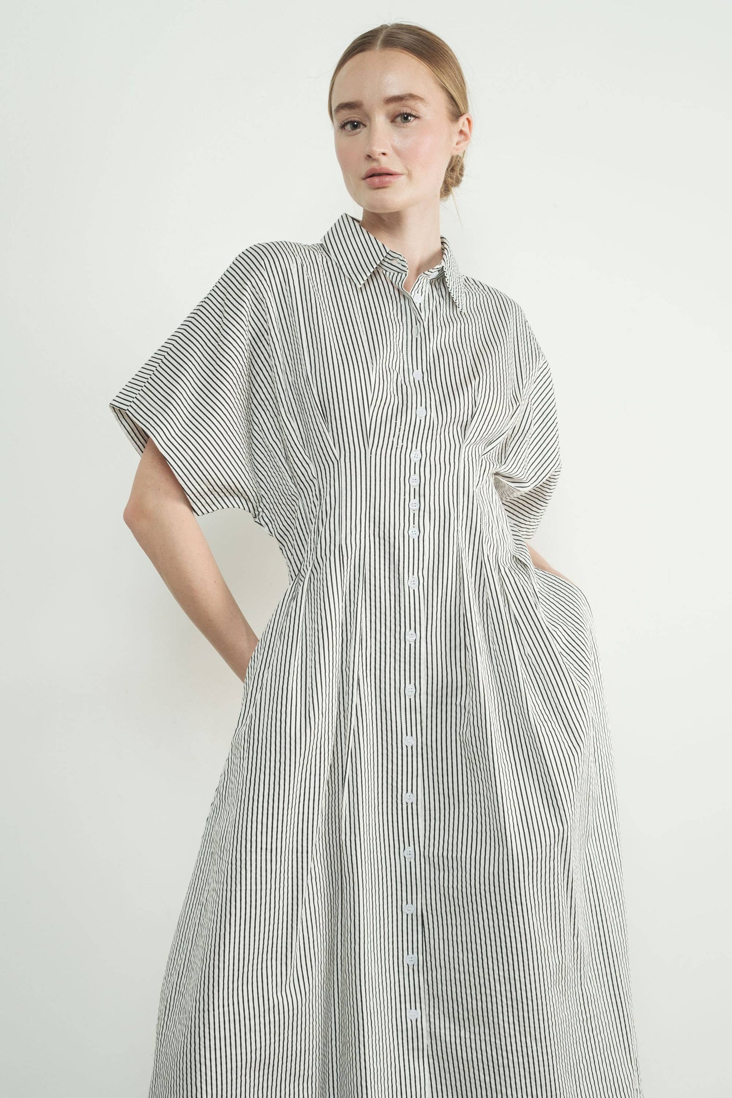 Peated Midi Dress