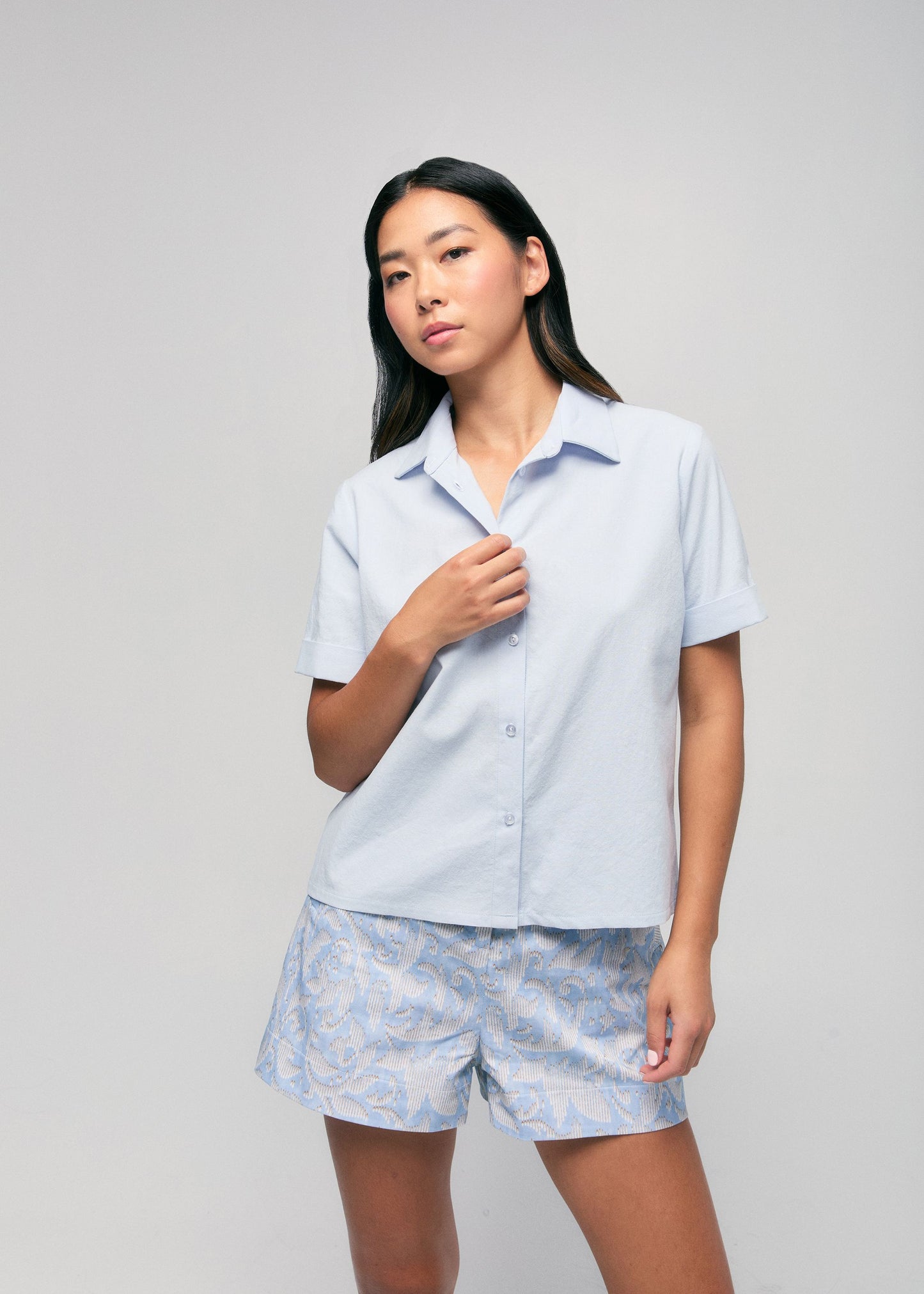 Rolled Sleeve Blouse