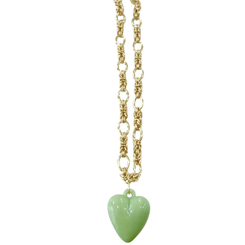 Table for Two Heart Chain Necklace