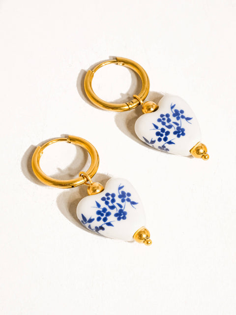 Yun Ceramic Heart Earring