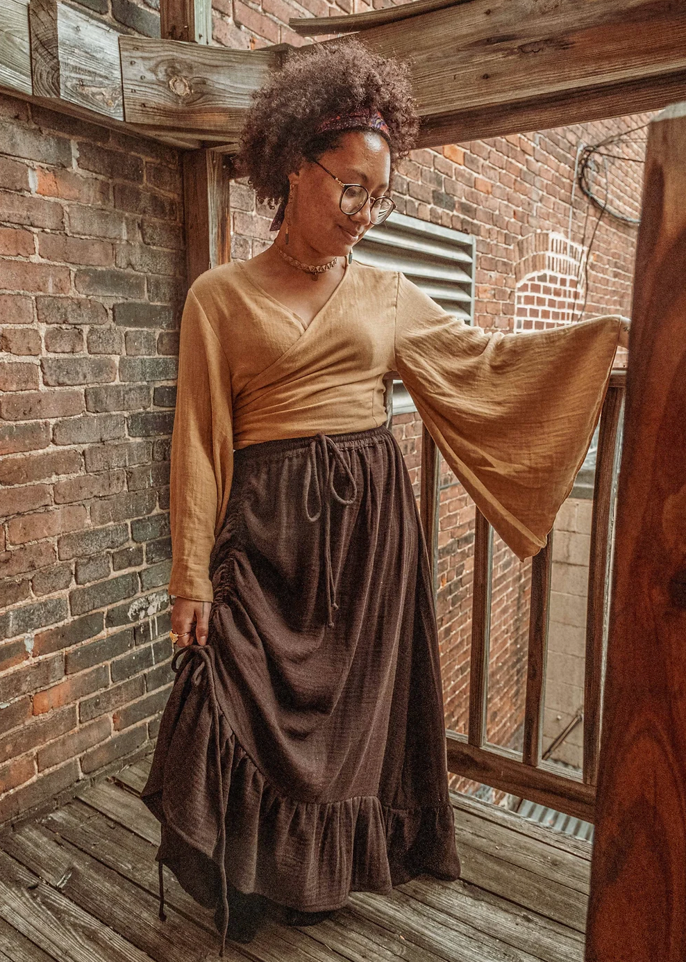 Espresso Ruffle Skirt