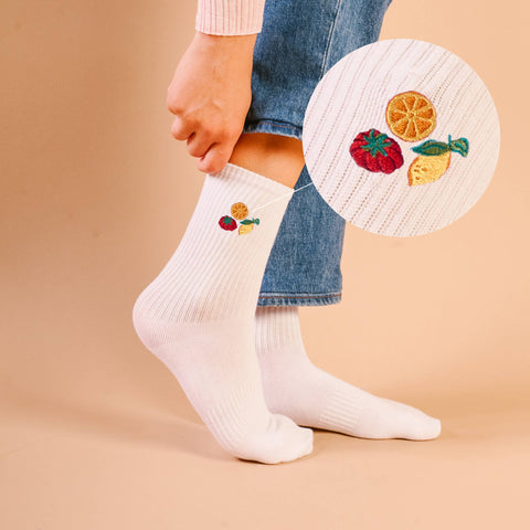 Market Bites Crew Socks