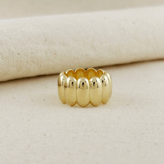 Oversized Scalloped Ring