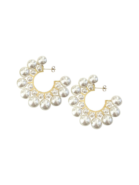 Salted Pearl Hoop Earrings