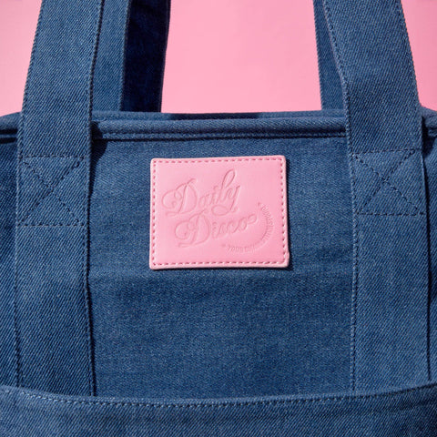 Denim Bow Tote Bag