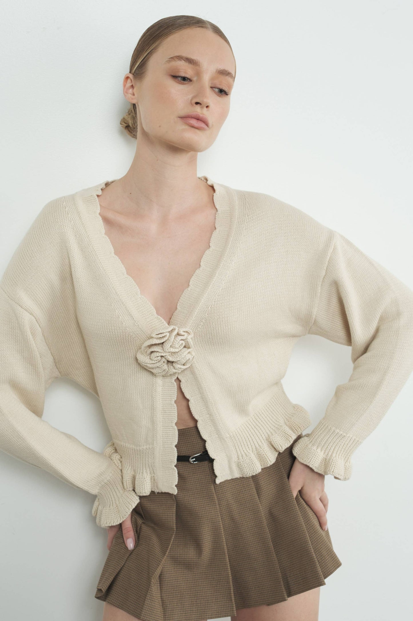 Flor Ruffle Cardigan