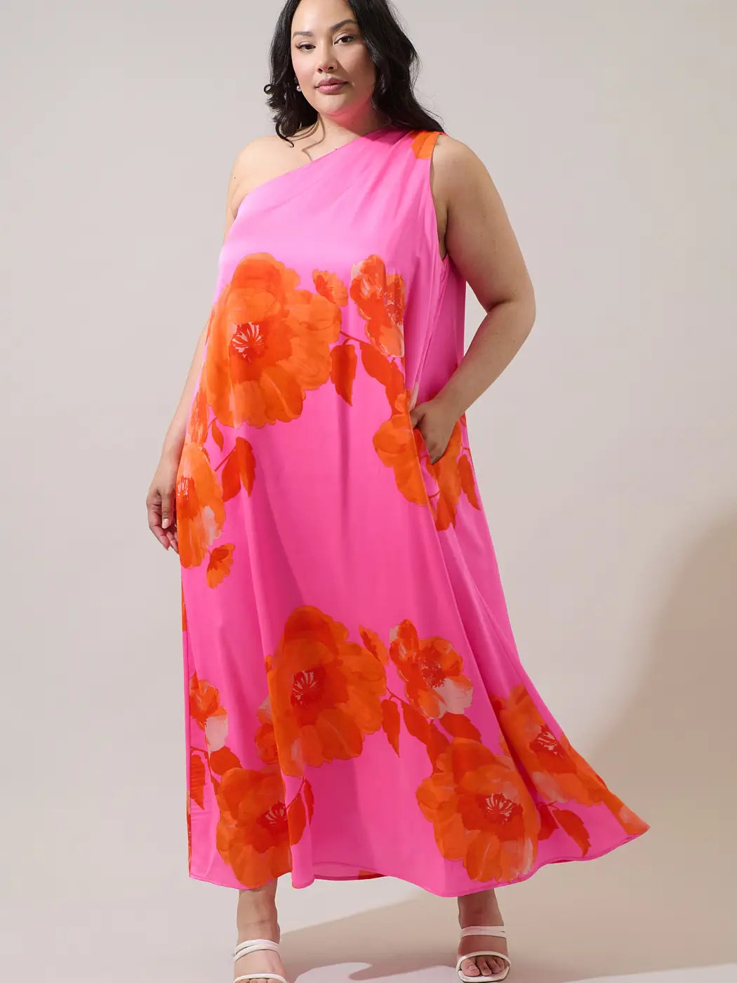 Glena Floral Pleated Maxi Dress