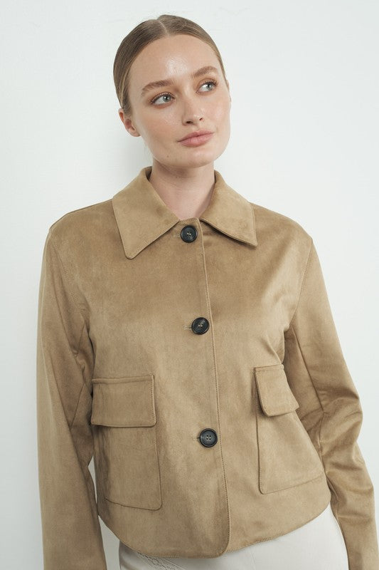 Frankie Faux Suede Jacket