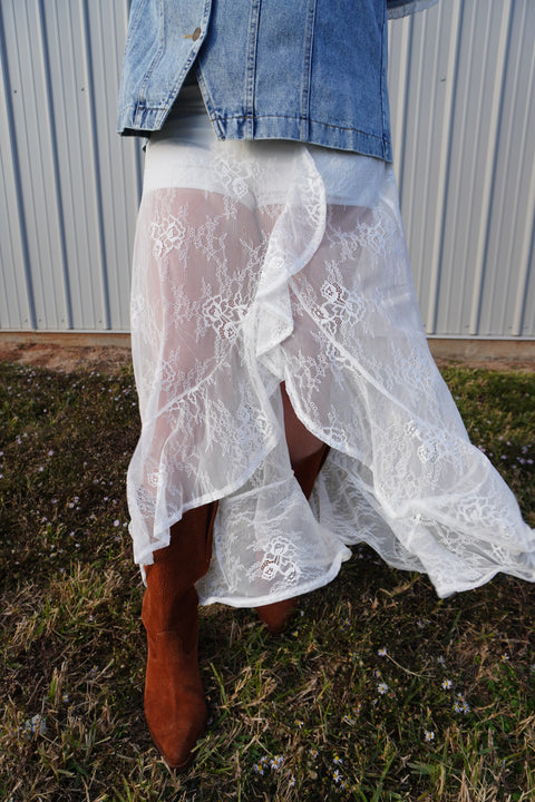 Playing Hard Lace Skirt