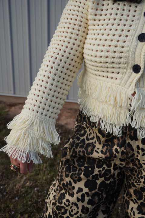 Shortbread Fringe Cardigan