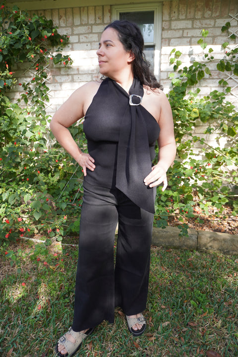 Espresso Twist Knit Top