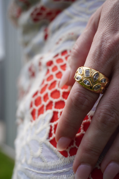 Buttercube Statement Ring