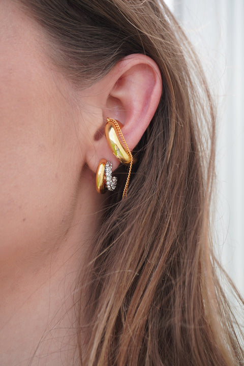 Salted Butter Two-Tone Hoops