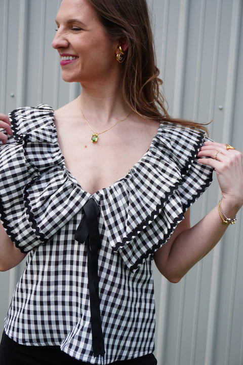Licorice Lace Babydoll Top