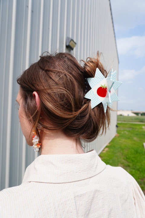 Tomato Quilt Hair Claw