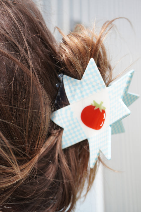 Tomato Quilt Hair Claw