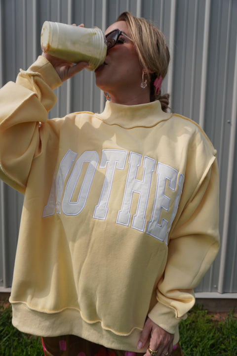 Momhood Mock Neck Sweatshirt