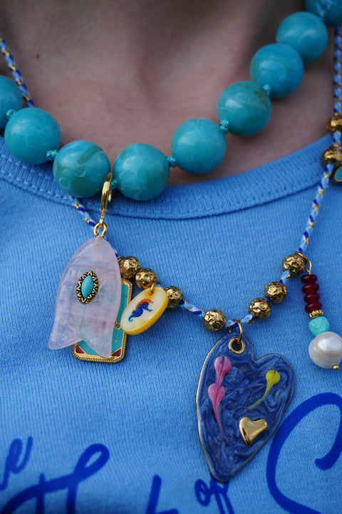 Saltwater Picnic Beaded Necklace