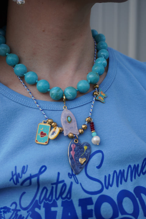 Saltwater Picnic Beaded Necklace