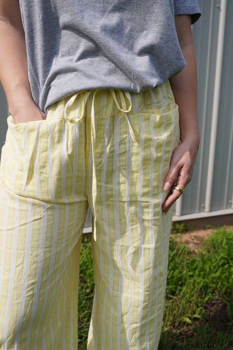 Limoncito Striped Wide Leg Pants