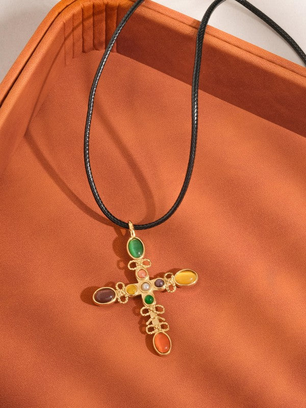 Stonie Cross Necklace