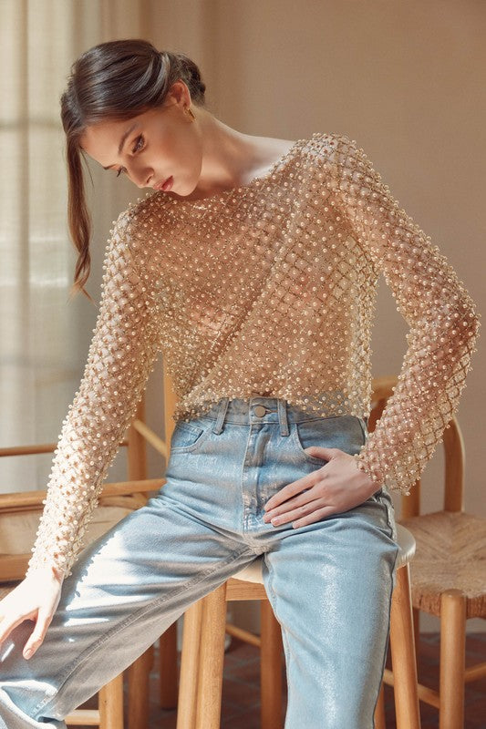 Glitz + Glam Mesh Top