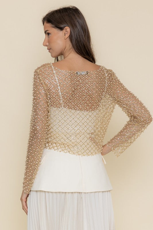 Glitz + Glam Mesh Top