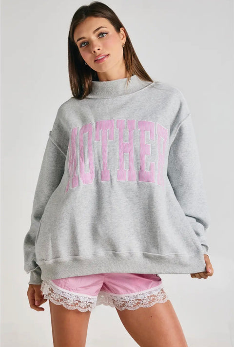 Momhood Mock Neck Sweatshirt