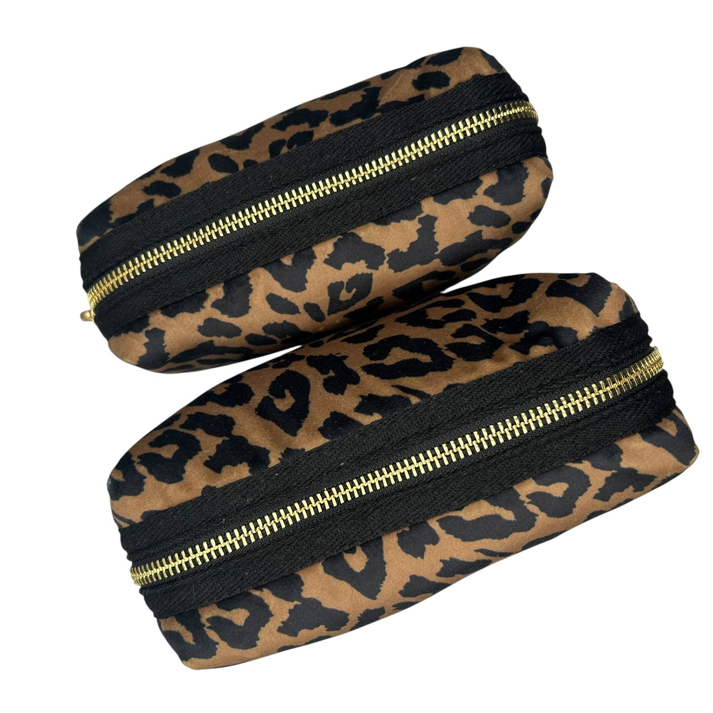 Leopard Velvet Make-Up Bag