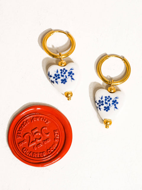 Yun Ceramic Heart Earring