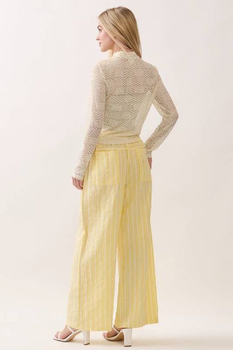 Limoncito Striped Wide Leg Pants