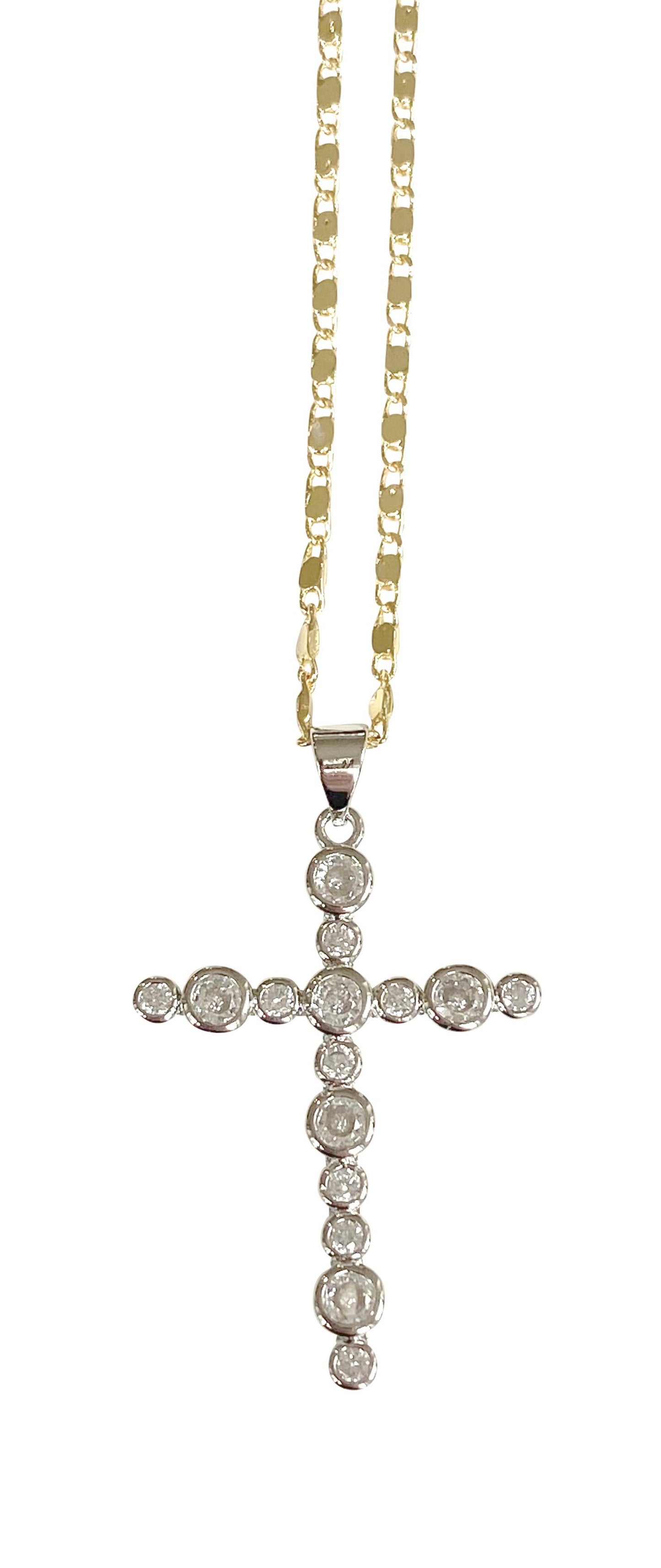 Bezel Cross Necklace