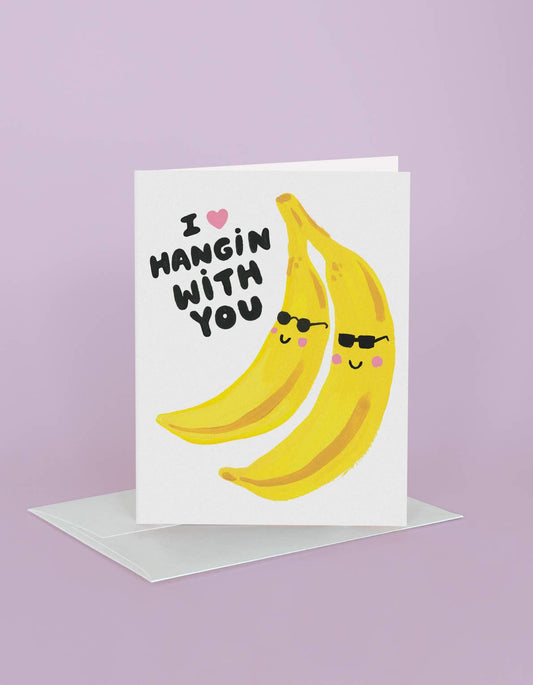 Banana Hangs Greeting Card