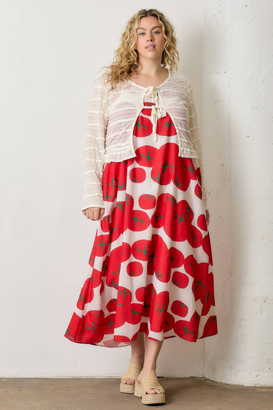 Euro Summer Tomato Dress