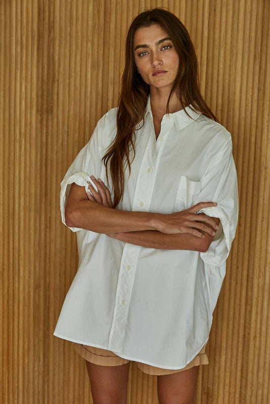 Cuff Season Oversized Shirt