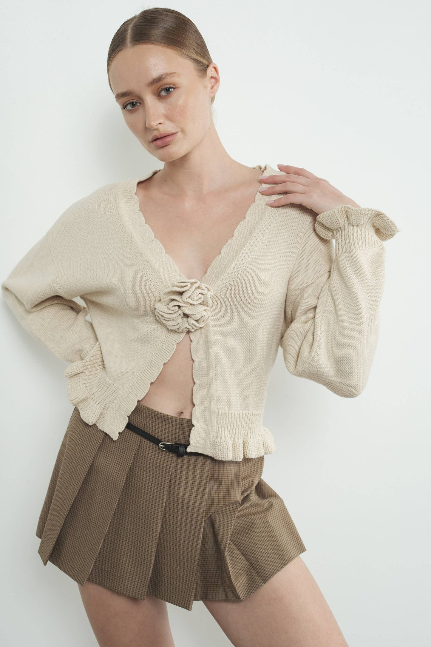 Flor Ruffle Cardigan