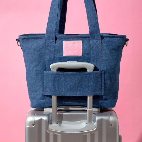 Denim Bow Tote Bag