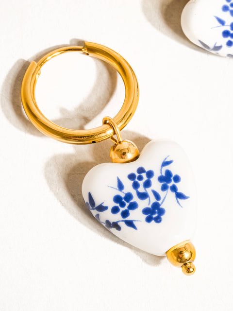 Yun Ceramic Heart Earring