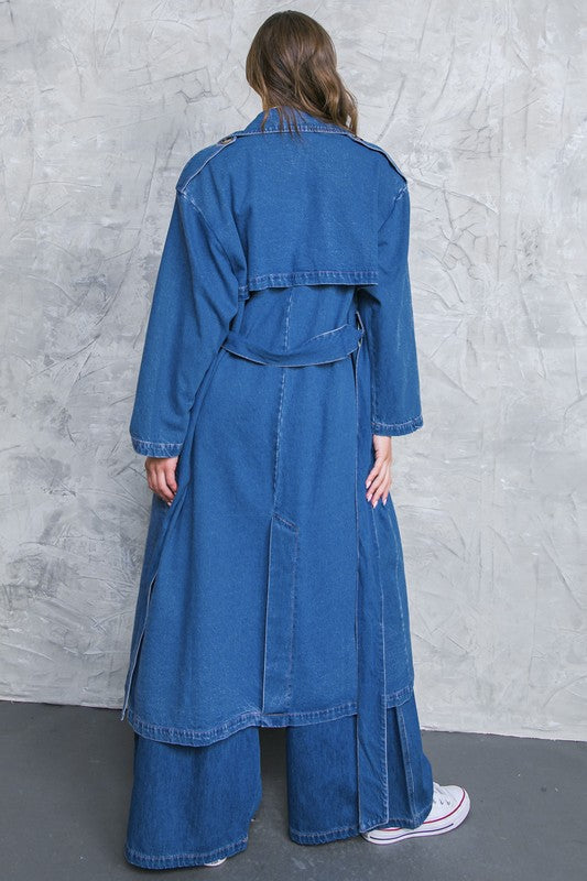 Loretta Denim Trench Coat