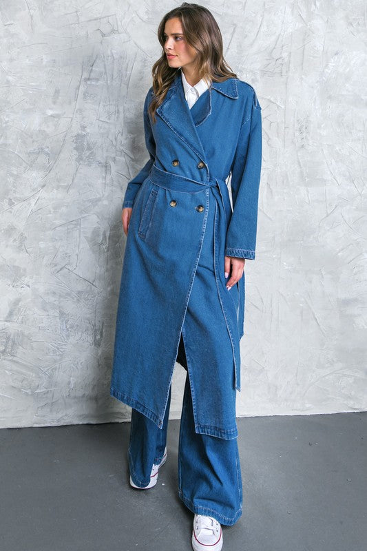 Loretta Denim Trench Coat