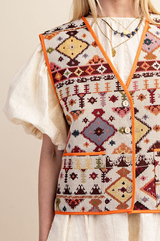 Stella Geometric Vest