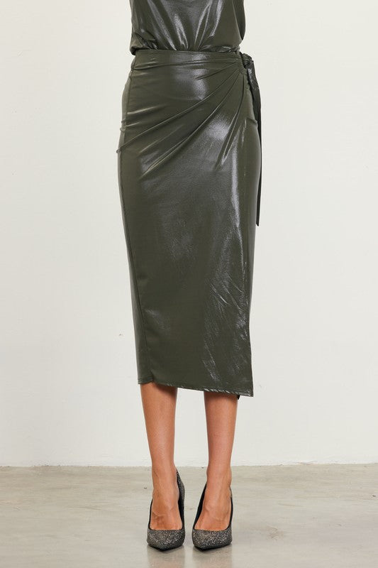 Ring Wrap Skirt - Olive