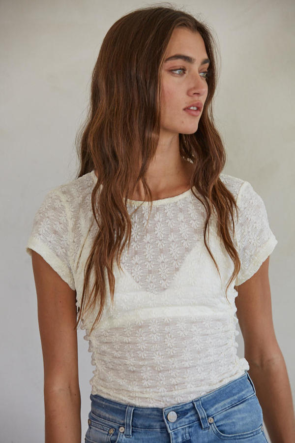 Lana Lace Top - Ivory